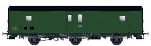 L.S. Models MW103 - H0 - Packwagen DQD2M mit Schlußlicht, SNCF, Ep. III - Wagen 2